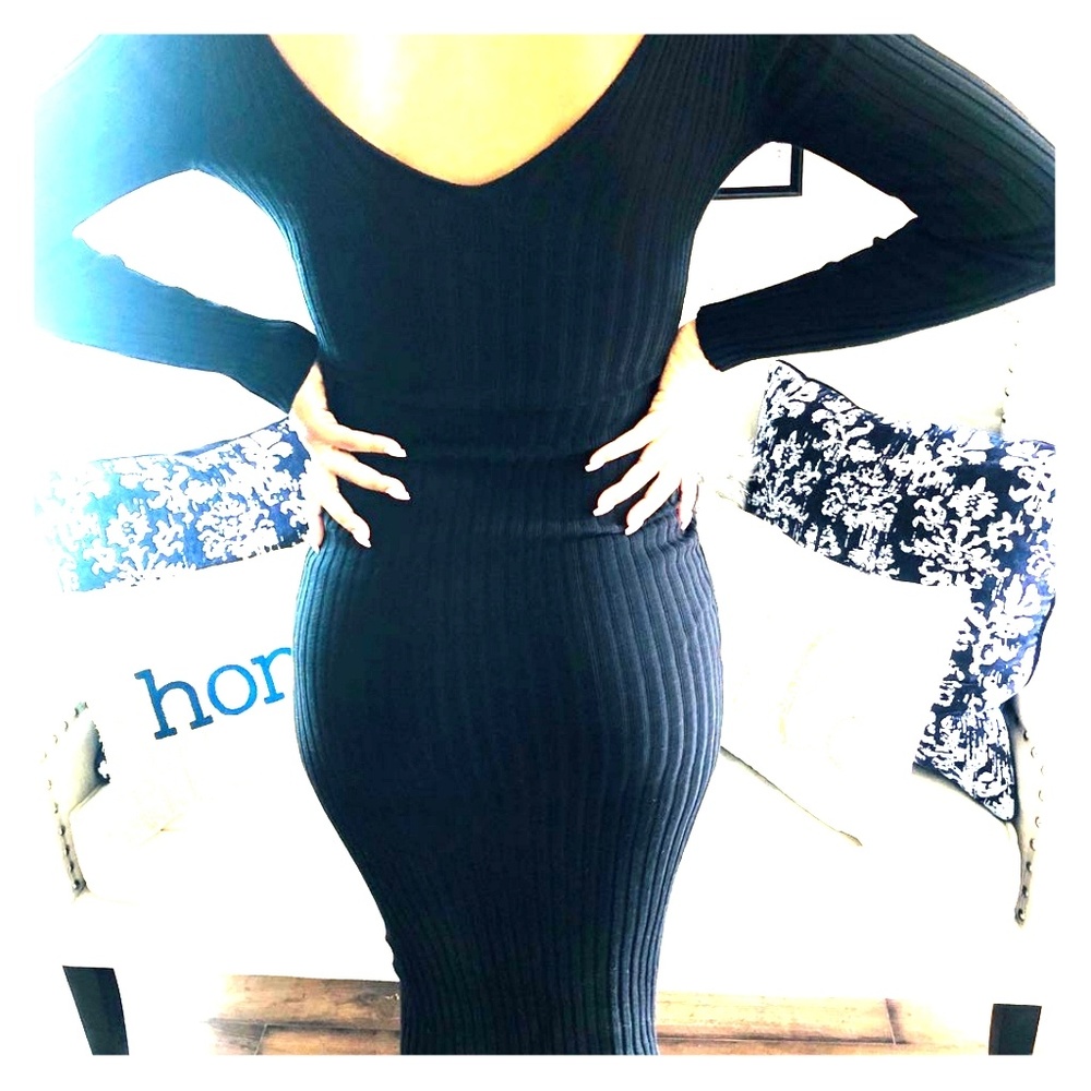 Little black sweater dress